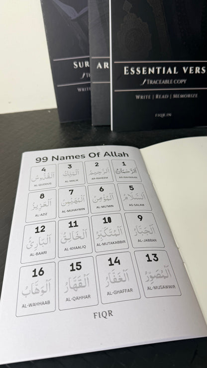 Hindi Duas stickers (12) + Traceable Kit Combo (4books + Pencil + Eraser)